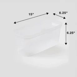 2pk Slim Open Storage Bins Clear - Brightroom™: Stackable Plastic Utility Tubs, 7.1 Volume, Nesting, Spot Clean 7 2pk Slim Open Storage Bins Clear - Brightroom™: Stackable Plastic Utility Tubs, 7.1 Volume, Nesting, Spot Clean -Home Comfort Store GUEST 009171ca f91f 4418 9454 229462699c15