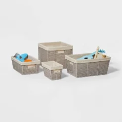 14.75" X 13" X 11" Large Lined Woven Milk Crate Gray - Brightroom™: Decorative Storage Basket, Rectangle, Traditional Style 5 14.75" X 13" X 11" Large Lined Woven Milk Crate Gray - Brightroom™: Decorative Storage Basket, Rectangle, Traditional Style -Home Comfort Store GUEST 054d99f6 5bc4 4b73 87f9 e39da675c247 2