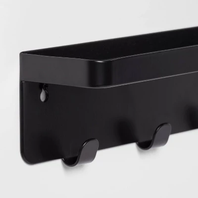 Metal Wall Organizer 4 Hook Solid - Brightroom™ 2 Metal Wall Organizer 4 Hook Solid - Brightroom™ - Image 2