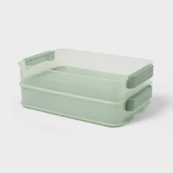 Click In Place 6.7qt Shallow Plastic Storage Bin For Home And Office Organization Green Tint - Brightroom™ 5 Click In Place 6.7qt Shallow Plastic Storage Bin For Home And Office Organization Green Tint - Brightroom™ -Home Comfort Store GUEST 0caad6ca 5578 45f1 91e5 d6f474204774