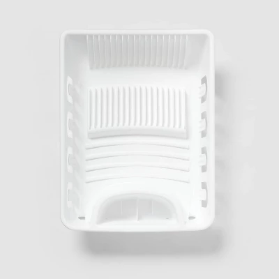 Plastic Dish Drainer White - Brightroom™: Freestanding Polypropylene Dish Drying Rack, Hand Wash, 17.4" Depth 2 Plastic Dish Drainer White - Brightroom™: Freestanding Polypropylene Dish Drying Rack, Hand Wash, 17.4" Depth - Image 2