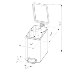 10L Stainless Slim Step Trash Can - Brightroom™ 7 10L Stainless Slim Step Trash Can - Brightroom™ -Home Comfort Store GUEST 10927746 ac0a 4425 b0b7 84003a4c5262
