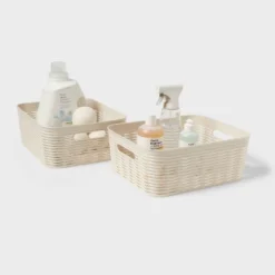 2pk Wave Medium Decorative Basket Cream - Brightroom™ 5 2pk Wave Medium Decorative Basket Cream - Brightroom™ -Home Comfort Store GUEST 18abc29c cd2a 4b08 abdf 83a9eadf43a1