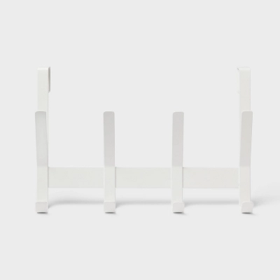 Over The Door 4 Hook - White - Brightroom™ 2 Over The Door 4 Hook - White - Brightroom™ - Image 2