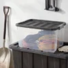 76qt Heavy Duty Latching Clear Storage Box - Brightroom™: Plastic Utility Bin With Lid, Portable Universal Storage