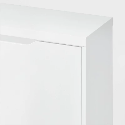Laminate Pivot Open Shoe Cabinet White - Brightroom™ 2 Laminate Pivot Open Shoe Cabinet White - Brightroom™ - Image 2