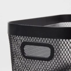 Metal Mesh Media Bin Black - Brightroom™: Steel Wire Basket With Handles, Rectangular Storage, 12.06" X 6.06" X 4.78" 3 Metal Mesh Media Bin Black - Brightroom™: Steel Wire Basket With Handles, Rectangular Storage, 12.06" X 6.06" X 4.78" -Home Comfort Store GUEST 1f2aeed4 7c4e 4744 b260 9a9dc9d451c6