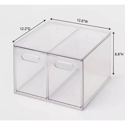 All Purpose 2 Drawer Storage Clear - Brightroom™ 4 All Purpose 2 Drawer Storage Clear - Brightroom™ - Image 4