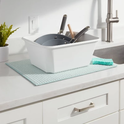 12qt Dishpan White - Brightroom™: Plastic Wash Basin, Kitchen Sink Dish Tub, Dishwasher-Safe, 12qt Capacity 1 12qt Dishpan White - Brightroom™: Plastic Wash Basin, Kitchen Sink Dish Tub, Dishwasher-Safe, 12qt Capacity