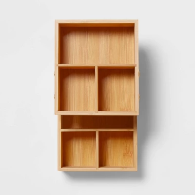10" X 6" X 5" Hinged Bamboo Countertop Organizer - Brightroom™ 2 10" X 6" X 5" Hinged Bamboo Countertop Organizer - Brightroom™ - Image 2