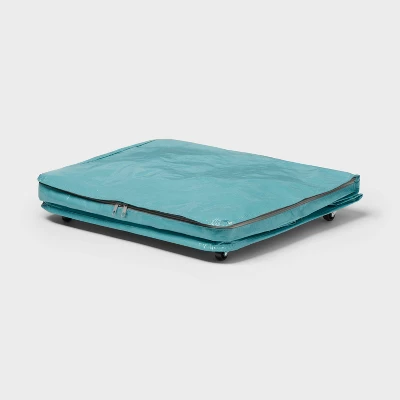 Storage Bag With Wheels Pewter Aqua - Brightroom™ 2 Storage Bag With Wheels Pewter Aqua - Brightroom™ - Image 2