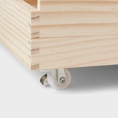 Large Wood Bin With Wheels - Brightroom™ 2 Large Wood Bin With Wheels - Brightroom™ - Image 2