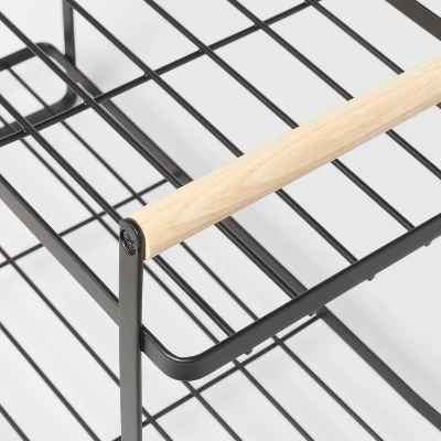 Wood Handle Tiered Vanity Organizer Black - Brightroom™ 2 Wood Handle Tiered Vanity Organizer Black - Brightroom™ - Image 2