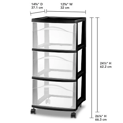 3 Drawer Medium Cart - Brightroom™ 3 3 Drawer Medium Cart - Brightroom™ - Image 3