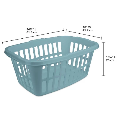 1.5 Bu Laundry Basket Pewter Aqua - Brightroom™ 1 1.5 Bu Laundry Basket Pewter Aqua - Brightroom™