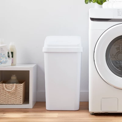 13gal Swing Top Waste Basket White - Brightroom™ 1 13gal Swing Top Waste Basket White - Brightroom™