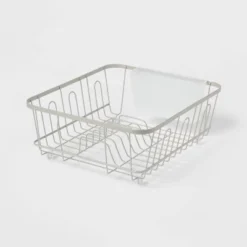 Small Steel Dish Drainer Brushed Nickel - Brightroom™: Freestanding Dish Drying Rack With Utensil Holder 5 Small Steel Dish Drainer Brushed Nickel - Brightroom™: Freestanding Dish Drying Rack With Utensil Holder -Home Comfort Store GUEST 3927068a 1a25 41c8 8863 97f25420b0c7