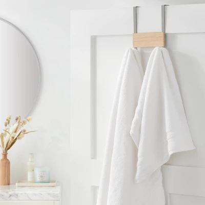 Small Over The Door Hook With Wood 2 Hooks - Brightroom™ 1 Small Over The Door Hook With Wood 2 Hooks - Brightroom™