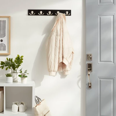 Modern Octopus 5 Rail Nickel Hooks Black - Brightroom™ 1 Modern Octopus 5 Rail Nickel Hooks Black - Brightroom™