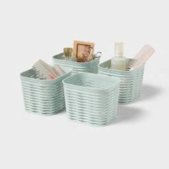 4pk Wave Mini Decorative Basket Mint Green - Brightroom™ 5 4pk Wave Mini Decorative Basket Mint Green - Brightroom™ -Home Comfort Store GUEST 40a61d7e 32c9 42b5 8567 d3d05a3e19be