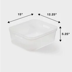 2pk Medium Open Storage Bins Clear - Brightroom™: Plastic Utility Tubs, Portable Universal Storage, 13.2 Volume Capacity 5 2pk Medium Open Storage Bins Clear - Brightroom™: Plastic Utility Tubs, Portable Universal Storage, 13.2 Volume Capacity -Home Comfort Store GUEST 419d1d1c 1fcb 4894 a179 5649851b4eab