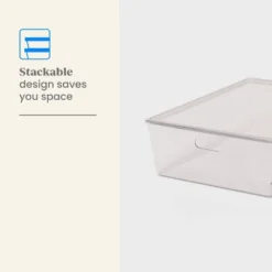 26L Stacking Clear Bin With Lid - Brightroom™: Plastic, Stackable, Universal Storage, 21.53" X 14.92" X 5.9" 6 26L Stacking Clear Bin With Lid - Brightroom™: Plastic, Stackable, Universal Storage, 21.53" X 14.92" X 5.9" -Home Comfort Store GUEST 45118b5c 8c98 410e 9a14 28f411e5270a