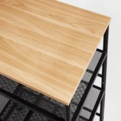 Narrow Metal Storage Cart With Wood Top Black - Brightroom™: Rolling Utility Cart With Casters & Fixed Shelves 3 Narrow Metal Storage Cart With Wood Top Black - Brightroom™: Rolling Utility Cart With Casters & Fixed Shelves -Home Comfort Store GUEST 477849b2 02e4 4b2f bca0 cfffc819ee4a