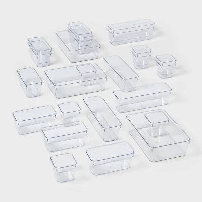 25pc Drawer Flatware Organizer - Brightroom™: Clear In-Drawer Storage, PETG Material, Contemporary Style, Hand Wash 4 25pc Drawer Flatware Organizer - Brightroom™: Clear In-Drawer Storage, PETG Material, Contemporary Style, Hand Wash - Image 4