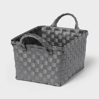 Woven Plastic Basket Small - Brightroom™ 3 Woven Plastic Basket Small - Brightroom™ - Image 3
