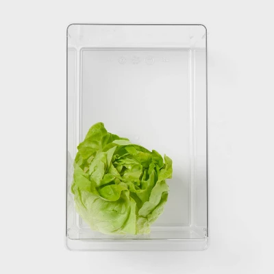 Large Wide Fridge And Pantry Organizer Bin - Brightroom™: Clear Freezer-Safe Storage, 14.5"x9.14"x6" 2 Large Wide Fridge And Pantry Organizer Bin - Brightroom™: Clear Freezer-Safe Storage, 14.5"x9.14"x6" - Image 2