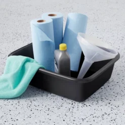 Utility Pan - Brightroom™: Black Polypropylene Universal Storage Bin, 4.37 Volume, 18.3" W X 14.88" D X 5.27" H