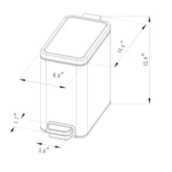 10L Stainless Slim Step Trash Can - Brightroom™ 6 10L Stainless Slim Step Trash Can - Brightroom™ -Home Comfort Store GUEST 50896fbc 9035 4700 ae29 76a3b0122bac