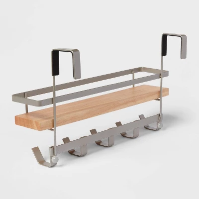 Shelf Rack With 5 Hooks - Brightroom™ 2 Shelf Rack With 5 Hooks - Brightroom™ - Image 2