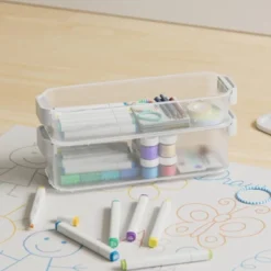 Click In Place 4.5qt Clear Slim Plastic Storage Bin With White Latch For Home And Office Organization - Brightroom™ 15 Click In Place 4.5qt Clear Slim Plastic Storage Bin With White Latch For Home And Office Organization - Brightroom™ -Home Comfort Store GUEST 584ab2cc 4bb4 453f 89ec 92c7c83f516e