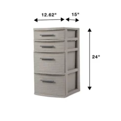 4 Drawer Weave Tower Dark Gray - Brightroom™: Plastic Storage Organizer, Portable Utility Drawers, Universal Storage 10 4 Drawer Weave Tower Dark Gray - Brightroom™: Plastic Storage Organizer, Portable Utility Drawers, Universal Storage -Home Comfort Store GUEST 59e61d8d 40ff 45b8 b1f4 8e1d9f284647