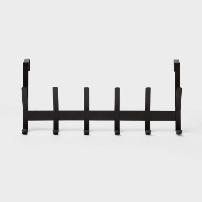 Over The Door 6 Hook - Black - Brightroom™ 2 Over The Door 6 Hook - Black - Brightroom™ - Image 2
