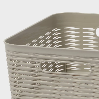 2pk Wave Medium Decorative Basket Gray - Brightroom™ 2 2pk Wave Medium Decorative Basket Gray - Brightroom™ - Image 2