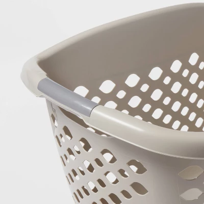 1.8bu Hip Hugger Laundry Basket Gray - Brightroom™ 2 1.8bu Hip Hugger Laundry Basket Gray - Brightroom™ - Image 2