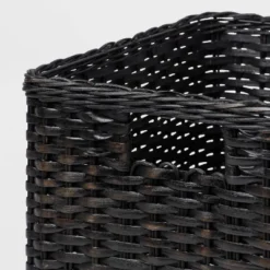 Large Woven Rattan Folio Bin Black Washed - Brightroom™: Rectangle Decorative Basket, 11" H X 14.25" W X 13" D 3 Large Woven Rattan Folio Bin Black Washed - Brightroom™: Rectangle Decorative Basket, 11" H X 14.25" W X 13" D -Home Comfort Store GUEST 5dc49420 cafb 4246 972e 3714a96849e9