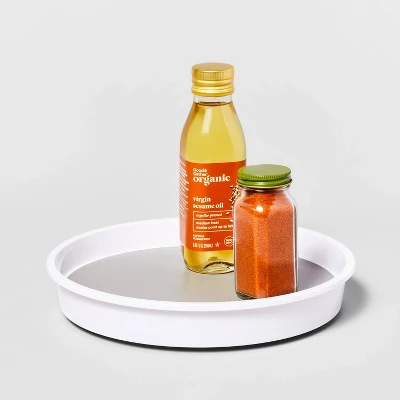10" Lazy Susan Turn Table - Brightroom™: Non-Slip Kitchen Organizer, Spice & Pantry Storage, White Plastic 2 10" Lazy Susan Turn Table - Brightroom™: Non-Slip Kitchen Organizer, Spice & Pantry Storage, White Plastic - Image 2