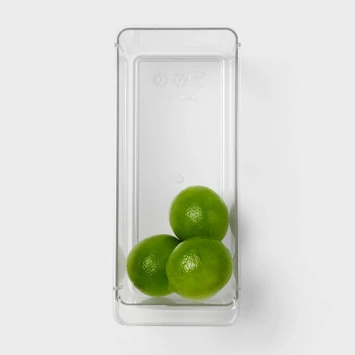 Small Narrow Fridge And Pantry Organizer Bin - Brightroom™: Clear Kitchen Storage, Freezer-Safe, 10.5" Depth 1 Small Narrow Fridge And Pantry Organizer Bin - Brightroom™: Clear Kitchen Storage, Freezer-Safe, 10.5" Depth