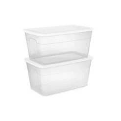 90qt Clear Storage Box White - Brightroom™ 18 90qt Clear Storage Box White - Brightroom™ -Home Comfort Store GUEST 641a6d12 62cc 47e4 a646 f4be289cd35d