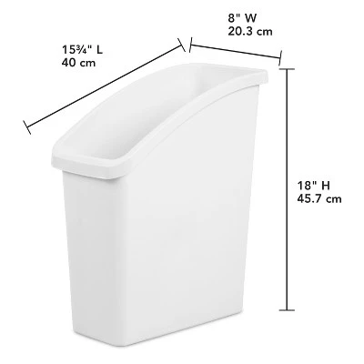 Under Sink Waste And Sorting Can - Brightroom™: Compact Kitchen Trash Can, 5.8 Gallon, White, Textured Finish 7 Under Sink Waste And Sorting Can - Brightroom™: Compact Kitchen Trash Can, 5.8 Gallon, White, Textured Finish - Image 7