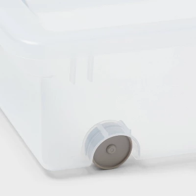 60qt Latching Clear Storage Box With Gray Latches - Brightroom™ 4 60qt Latching Clear Storage Box With Gray Latches - Brightroom™ - Image 4