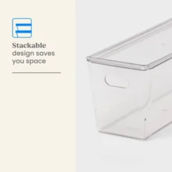 5L Stacking Clear Bin With Lid - Brightroom™: PET, Stackable, Universal Storage, Handles, 13.77" X 5.11" 6 5L Stacking Clear Bin With Lid - Brightroom™: PET, Stackable, Universal Storage, Handles, 13.77" X 5.11" -Home Comfort Store GUEST 6b138a9a 9e6e 4f33 828f 0aa24471f452