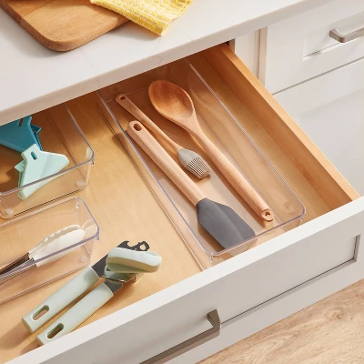 6"x15" Drawer Flatware Organizer - Brightroom™: Clear PETG, In-Drawer Kitchen Storage, Contemporary Style 1 6"x15" Drawer Flatware Organizer - Brightroom™: Clear PETG, In-Drawer Kitchen Storage, Contemporary Style