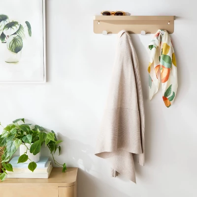 Over The Door Multi Function Basket And Hook Light Brown - Brightroom™ 1 Over The Door Multi Function Basket And Hook Light Brown - Brightroom™