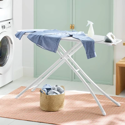 Wide Ironing Board White Metal With Creamy Chai Cover And Iron Rest - Brightroom™ 1 Wide Ironing Board White Metal With Creamy Chai Cover And Iron Rest - Brightroom™