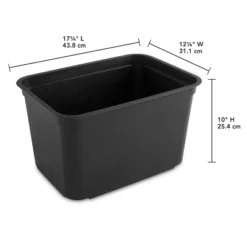 26.2qt Heavy Duty Storage Bin - Brightroom™: Black Plastic, Stackable & Portable, Universal Storage Solution 13 26.2qt Heavy Duty Storage Bin - Brightroom™: Black Plastic, Stackable & Portable, Universal Storage Solution -Home Comfort Store GUEST 7adcb98c 6476 4bbb aa17 6aab822be76c