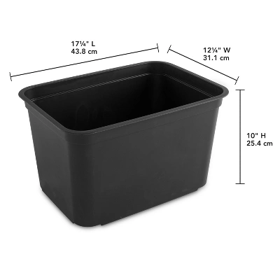 26.2qt Heavy Duty Storage Bin - Brightroom™: Black Plastic, Stackable & Portable, Universal Storage Solution 7 26.2qt Heavy Duty Storage Bin - Brightroom™: Black Plastic, Stackable & Portable, Universal Storage Solution - Image 7